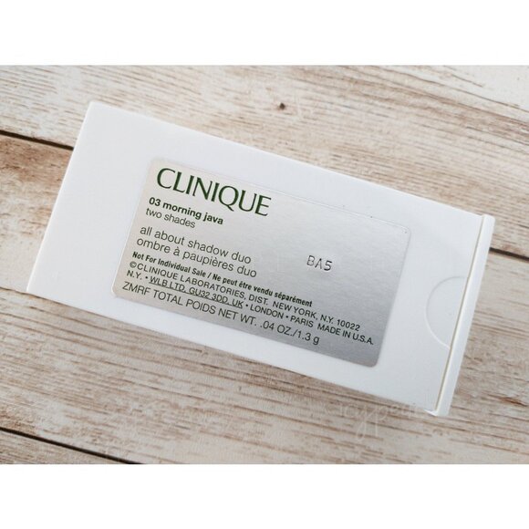 Clinique Morning Java Eye Shadow Duo 1.3g/0.04oz All About Shadow Coastal Chic - Picture 2 of 5